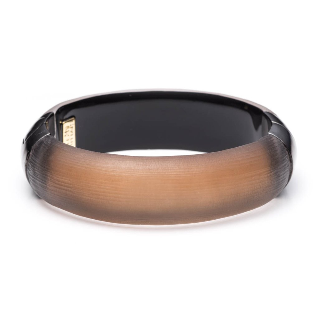 Charcoal Brown Encased Lucite Bracelet 110$